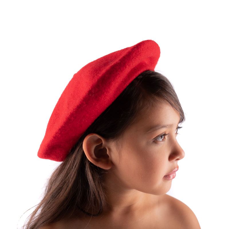 Little Lady B - French Style Beret Hat Red