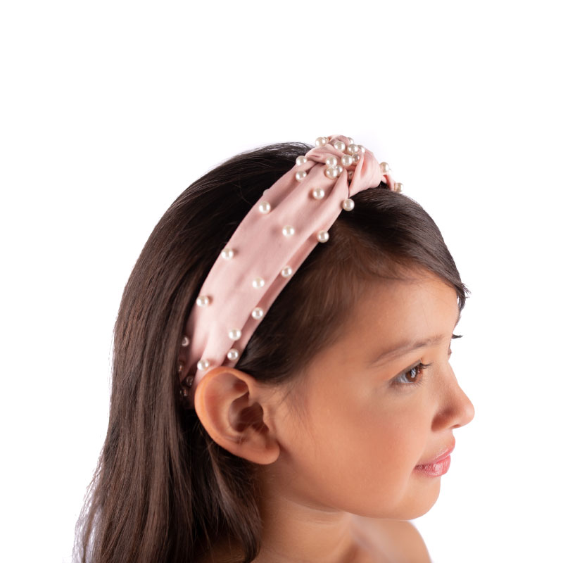 Little Lady B - Knot Headband Pearl Pink