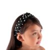 Little Lady B - Knot Headband Pearl Black