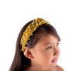 Little Lady B - Knot Headband Pearl Mustard