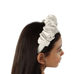 Little Lady B - Bare Collection - Ruffle Headband Dove