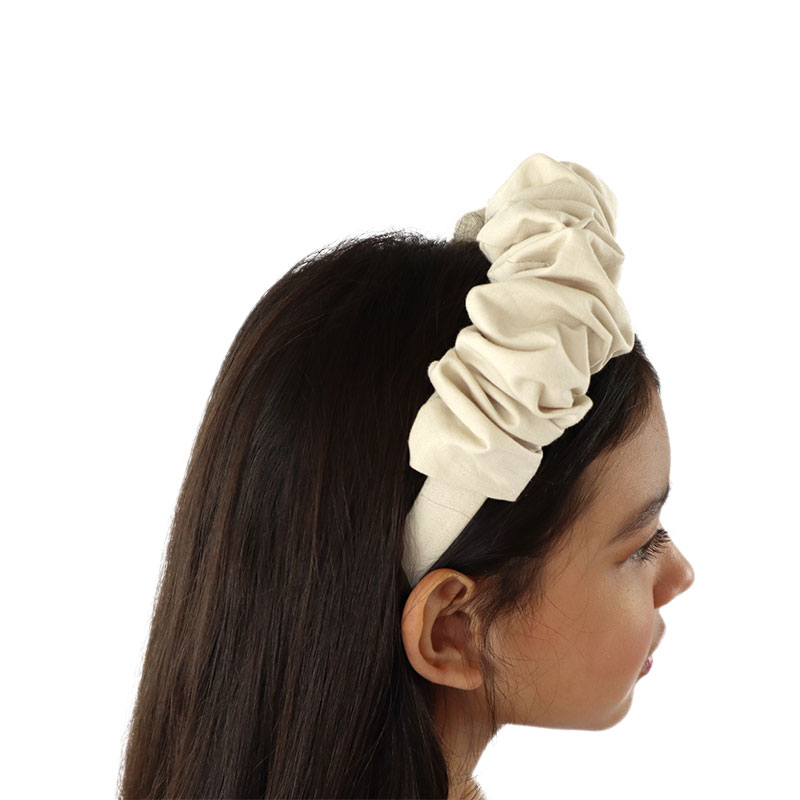Little Lady B - Bare Collection - Ruffle Headband Pearl