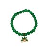 Little Lady B - Mother's Day 2022 Collection - Green Gold Lotus Flower Charm Bracelet - Jade