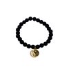 Little Lady B - Mother's Day 2022 Collection - Ying Yang Charm Bracelet - Black Matte Onyx