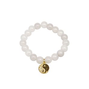 Little Lady B - Mother's Day 2022 Collection - Ying Yang Charm Bracelet - White Jade