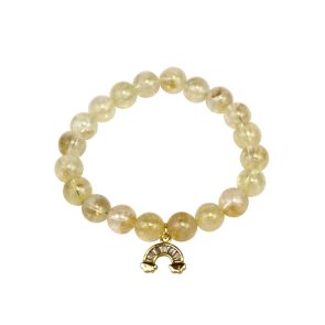 Little Lady B - Wonderland Collection - Clear Rainbow with Clouds Bracelet - Citrine