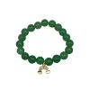 Little Lady B - Wonderland Collection - Clear Rainbow with Clouds Bracelet - Green Aventurine