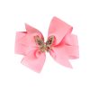 Little Lady B - Wonderland Collection - Pastel Butterfly Hair Bow - Baby Pink