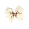 Little Lady B - Wonderland Collection - Pastel Butterfly Hair Bow - Cream