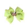 Little Lady B - Wonderland Collection - Pastel Butterfly Hair Bow - Kermit Green