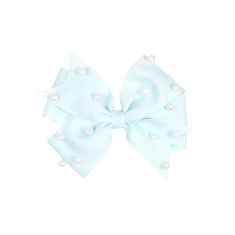 Little Lady B - Wonderland Collection - Pearl Hair Bows - Mint
