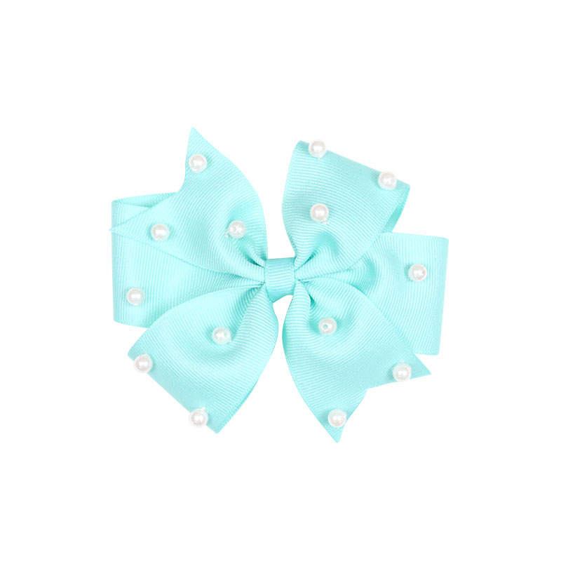 Little Lady B - Wonderland Collection - Pearl Hair Bows - Tiffany