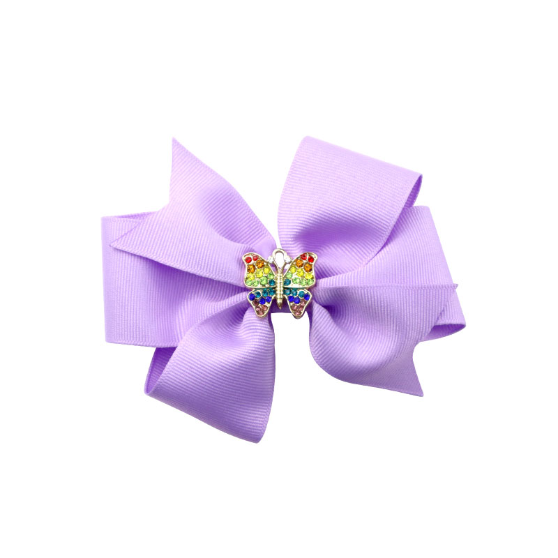 Little Lady B - Wonderland Collection - Rainbow Hair Bows - Lavender