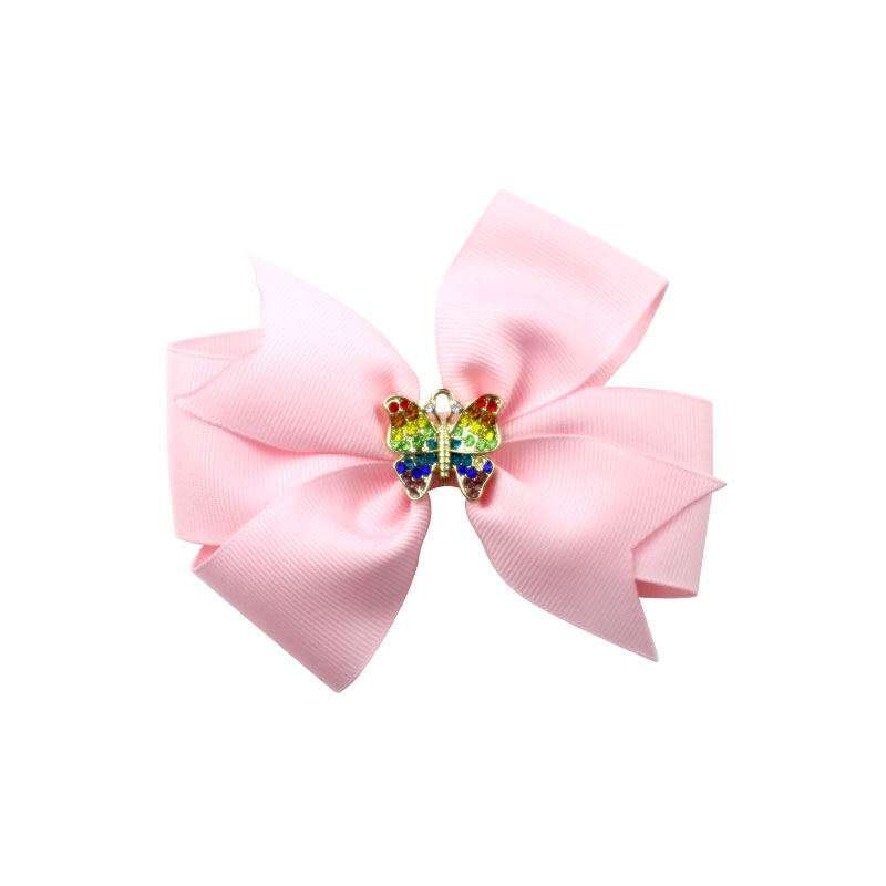 Little Lady B - Wonderland Collection - Rainbow Hair Bows - Rose Pink