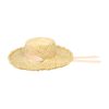 Little Lady B - Wonderland Collection - Raw Edges Raffia Ribbon Straw Hat - Papaya 02
