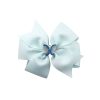 Little Lady B - Wonderland Collection - Silver Butterfly Hair Bows - Mint