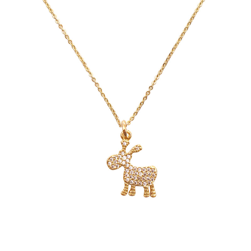Little Lady B. - Wild Nature Collection - 18K Gold Plated Donkey Pendant Necklace