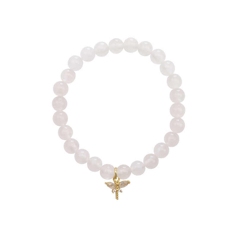 Little Lady B. - Wild Nature Collection - 18K Gold Plated Dragonfly Charm Bracelet - Selenite
