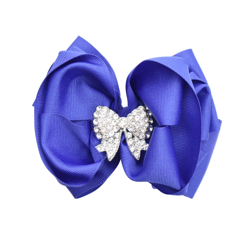 Little Lady B - Wild Nature Collection - Bow-Shaped Hair Bows - Royal Blue