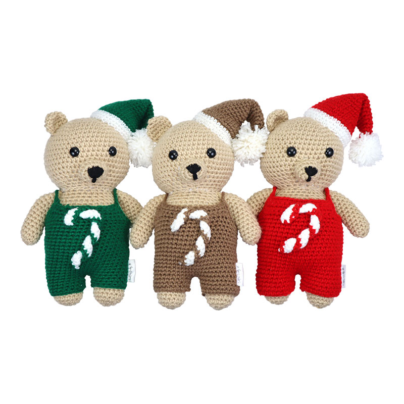 Little Lady B - Glistening Holiday Collection - Santa Bao Bear Tan - 01