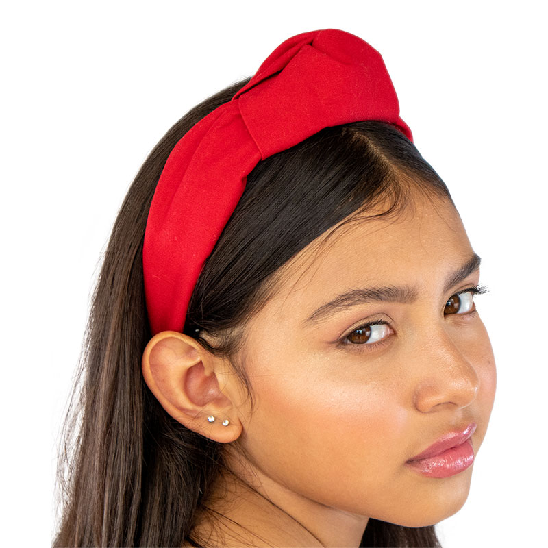 Little Lady B - Coastal Serenity Collection - Top Knot Headband - Red