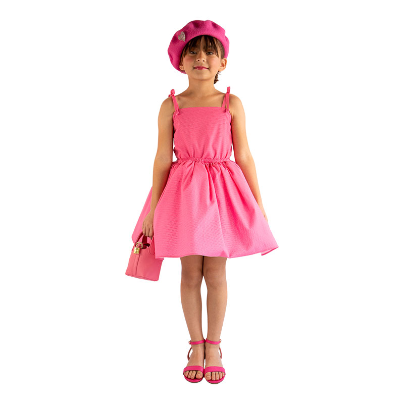 Little Lady B. - Little Love Letters Collection - Becky Dress Hot Pink 01