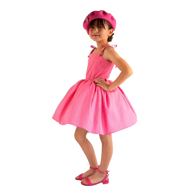 Little Lady B. - Little Love Letters Collection - Becky Dress Hot Pink 02