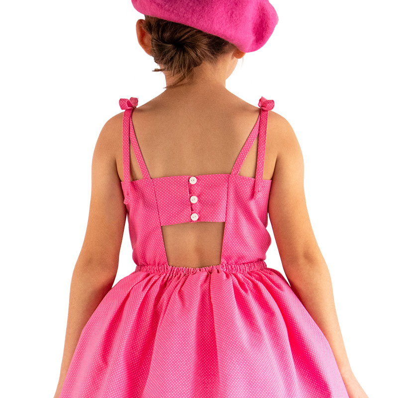 Little Lady B. - Little Love Letters Collection - Becky Dress Hot Pink 04