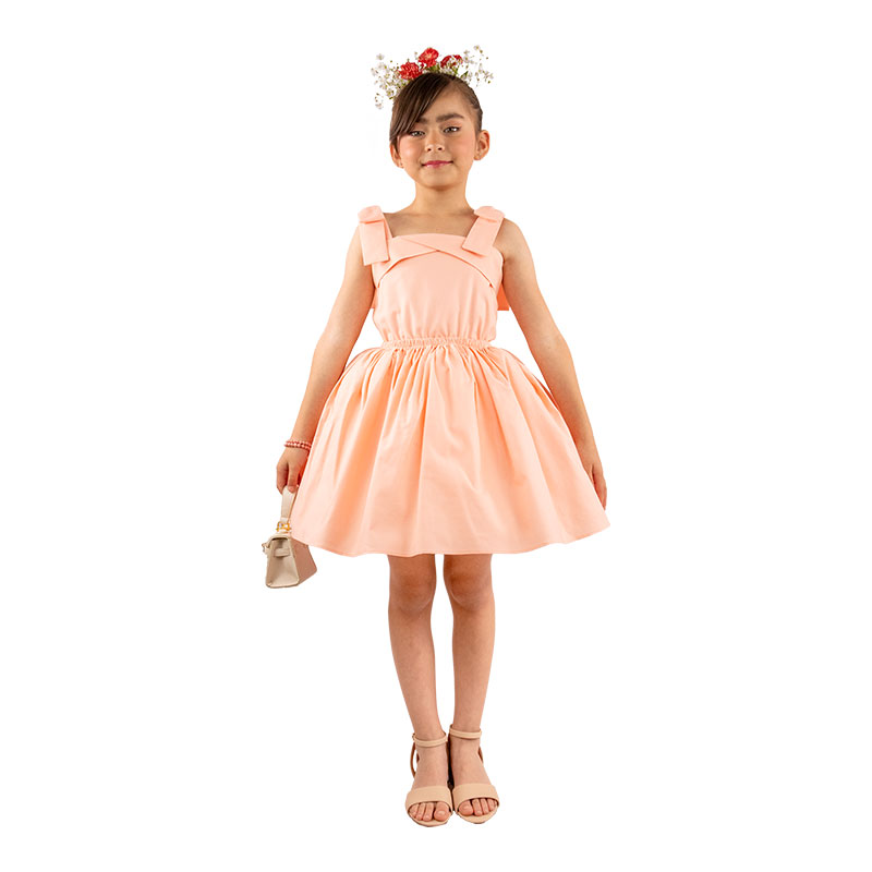 Little Lady B. - Little Versailles Edit Collection - Marie Dress - Papaya 01