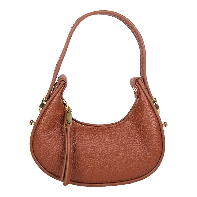 Little Lady B. - Products - Handbags - The Bliss Mini Baggate - Saddle Brown 01 Little Lady B. - Products - Handbags - The Bliss Mini Baggate - Saddle Brown 01