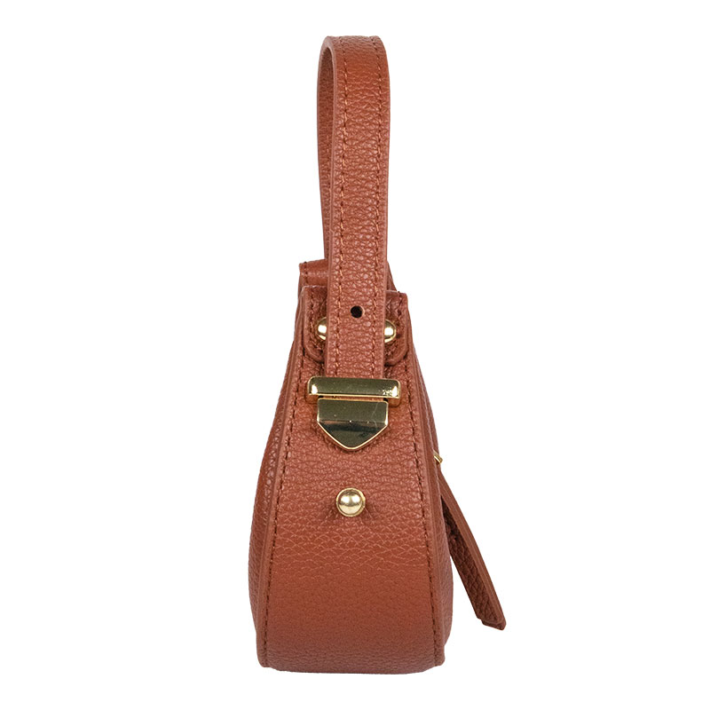 Little Lady B. - Products - Handbags - The Bliss Mini Baggate - Saddle Brown 03 Little Lady B. - Products - Handbags - The Bliss Mini Baggate - Saddle Brown 03